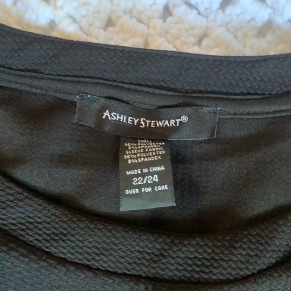 Ashley Stewart black long sleeve top - Picture 4 of 5